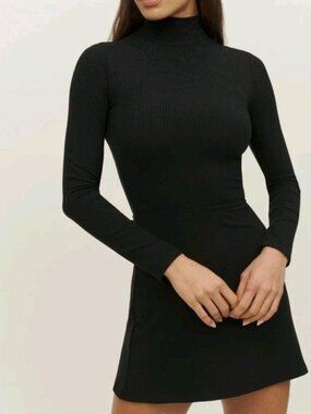 Reformation Ribbed Knit Maya Turtleneck Body-ConDress Size S